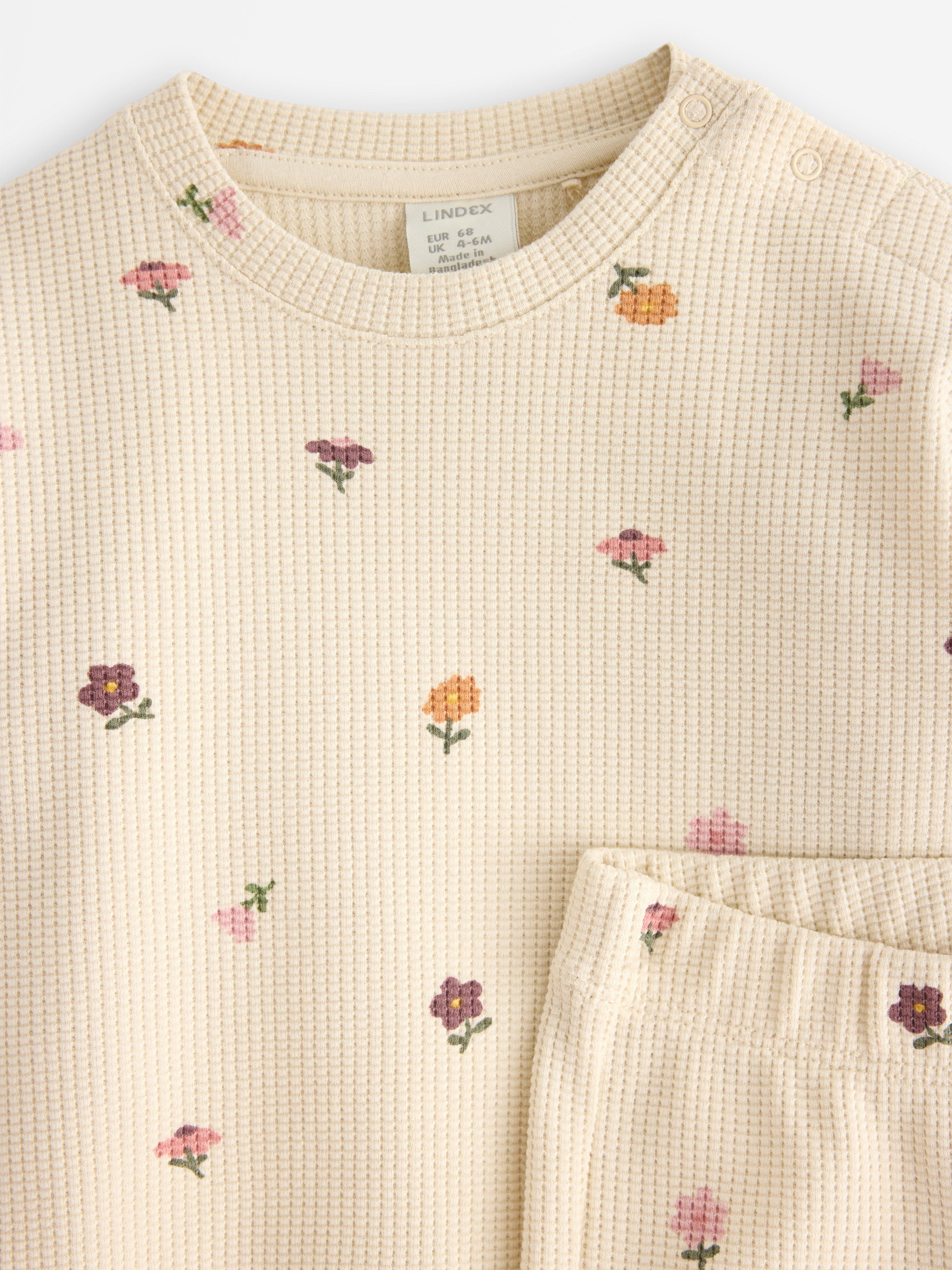 Set - hanorac și pantaloni bej deschis