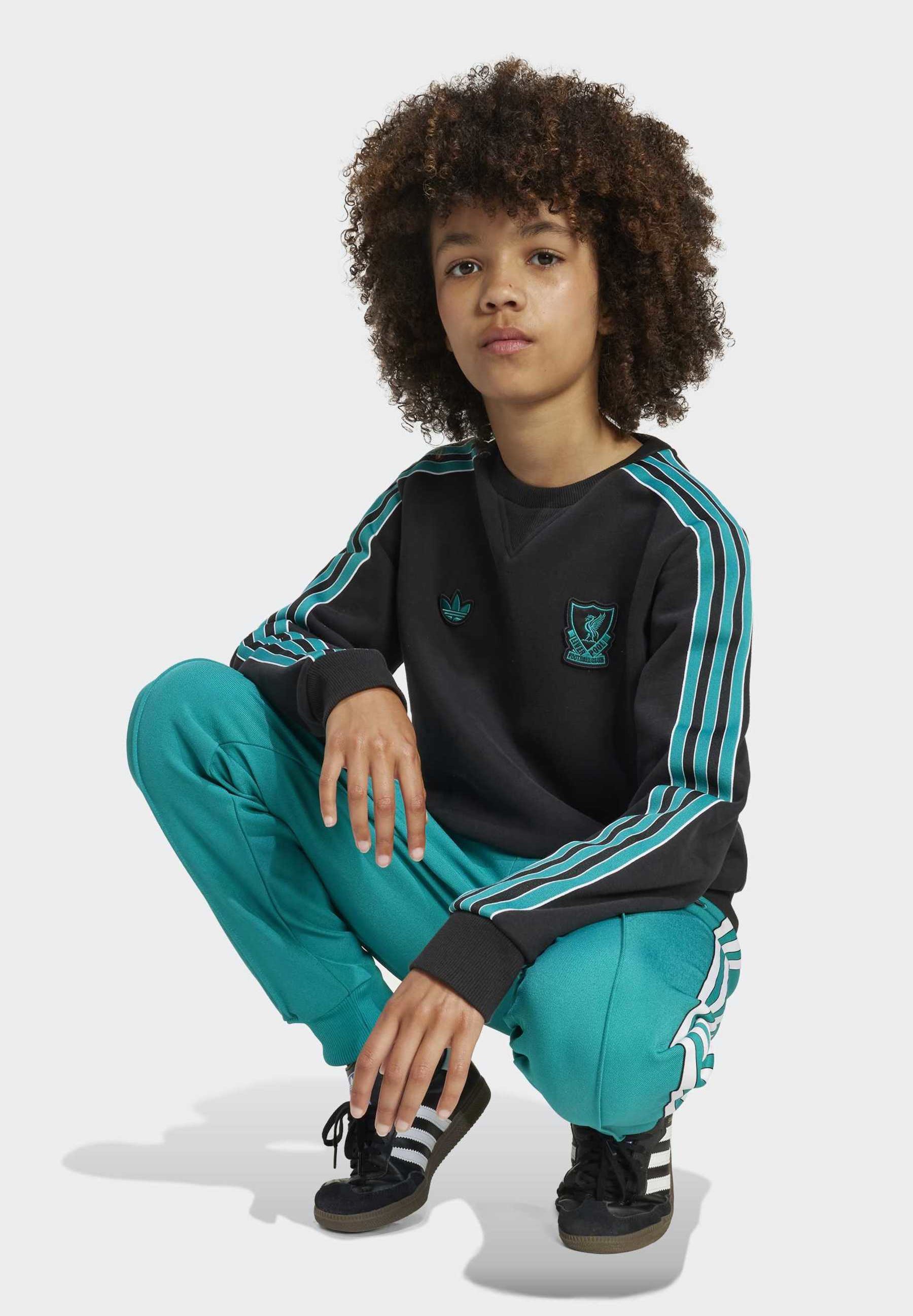 Felpa unisex adidas Performance LIVERPOOL ICON KIDS CREW - nera
