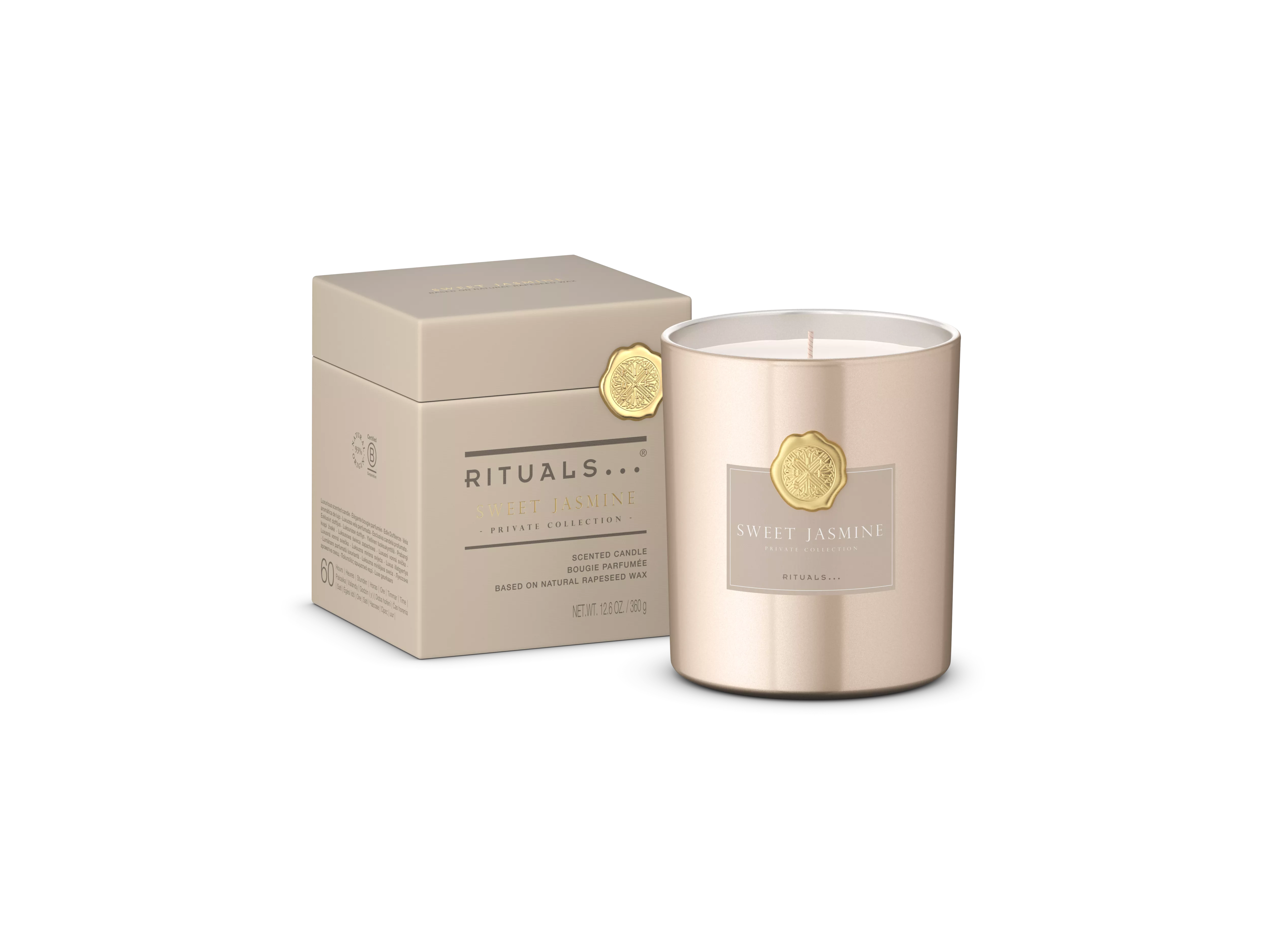 Vela perfumada con dulce jazmín
