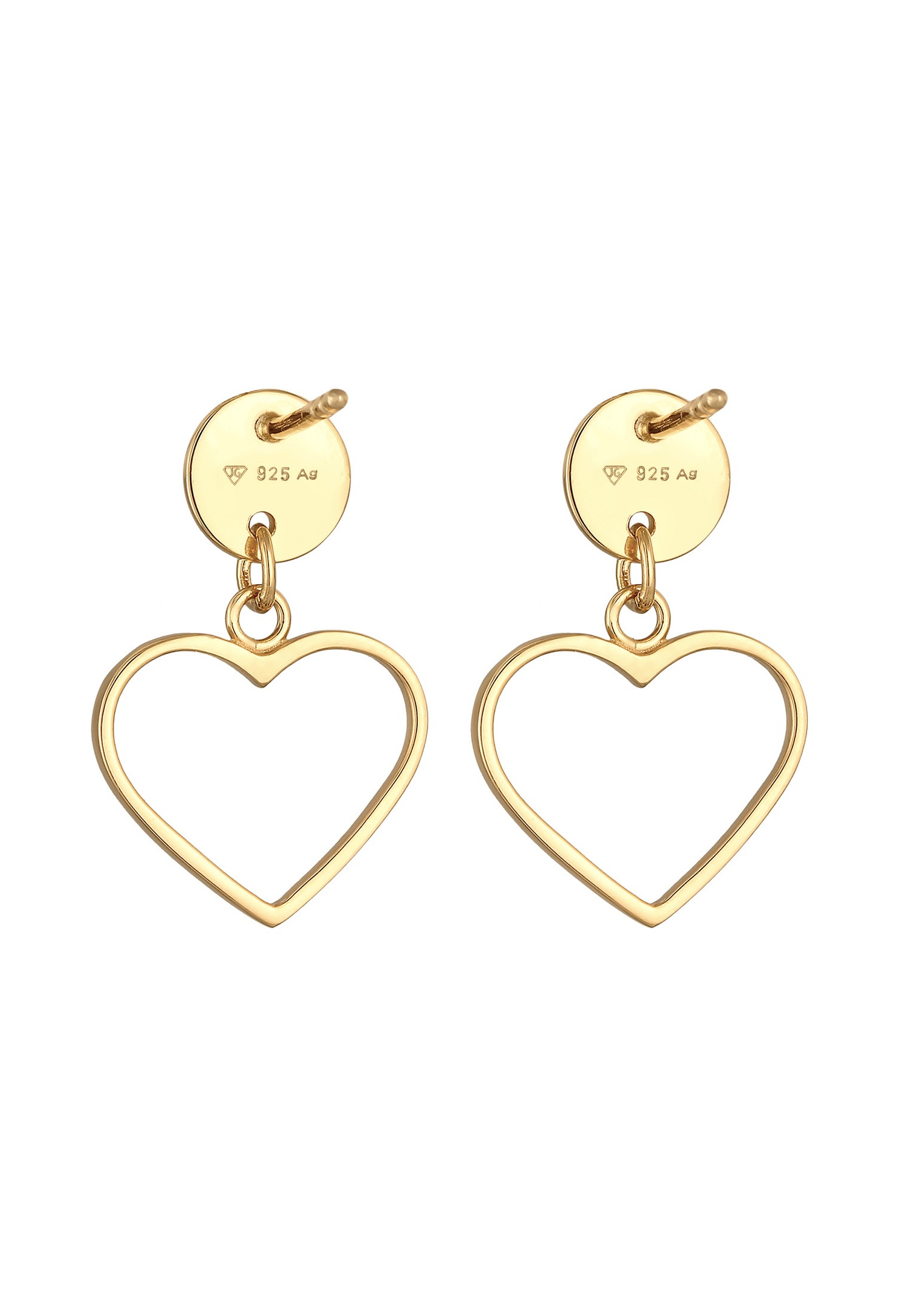 Elli Boucles d'oreilles pour femmes coeur en argent sterling 925
