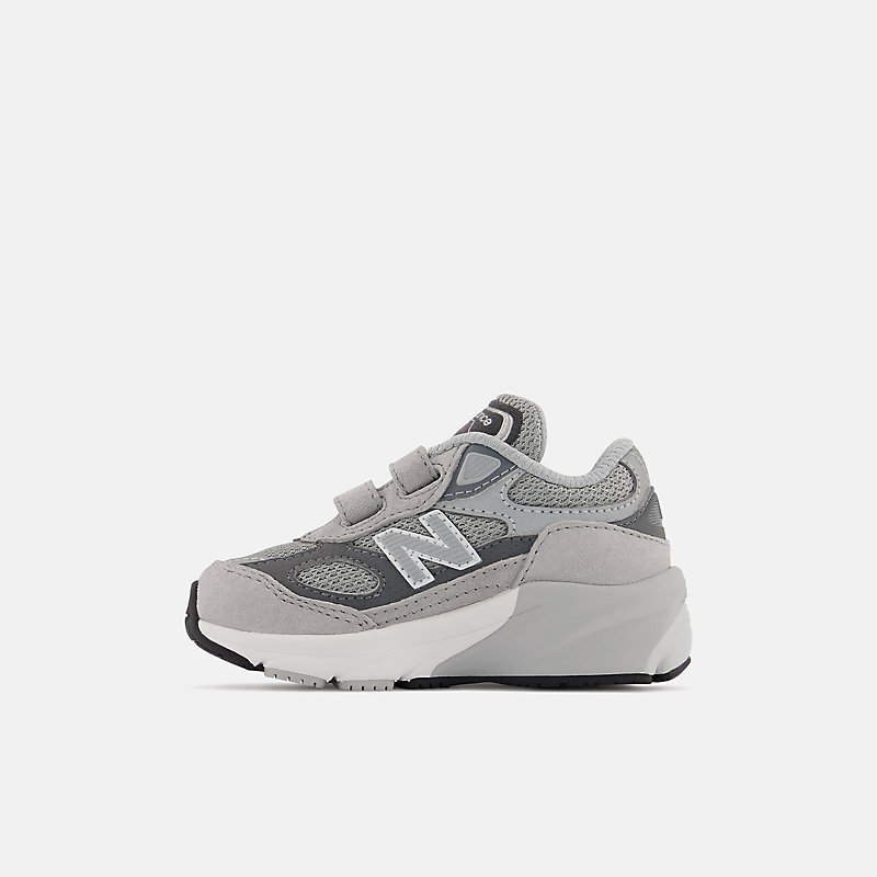Baby 990v6 Klettverschluss und Flauschband – Grau mit Silber