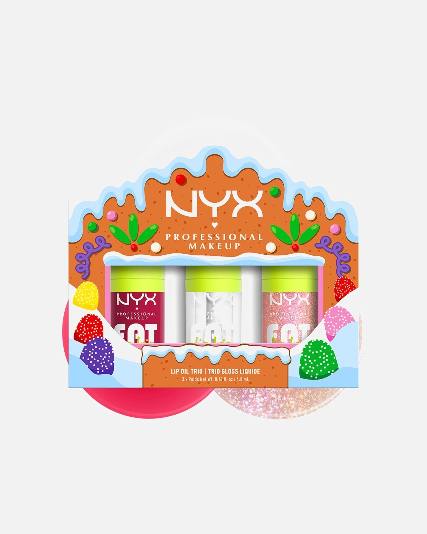 NYX Professional Makeup lūpų makiažo rinkinys „Lip Oil Trio“ – 1 vnt.
