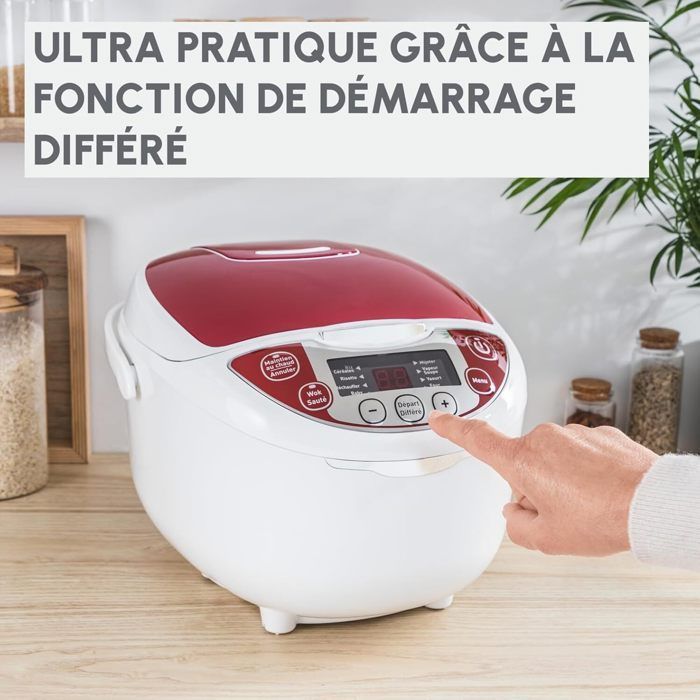 Multicooker - Moulinex - 5 L - 750 W - 12 programmi - Ciotola antiaderente rimovibile