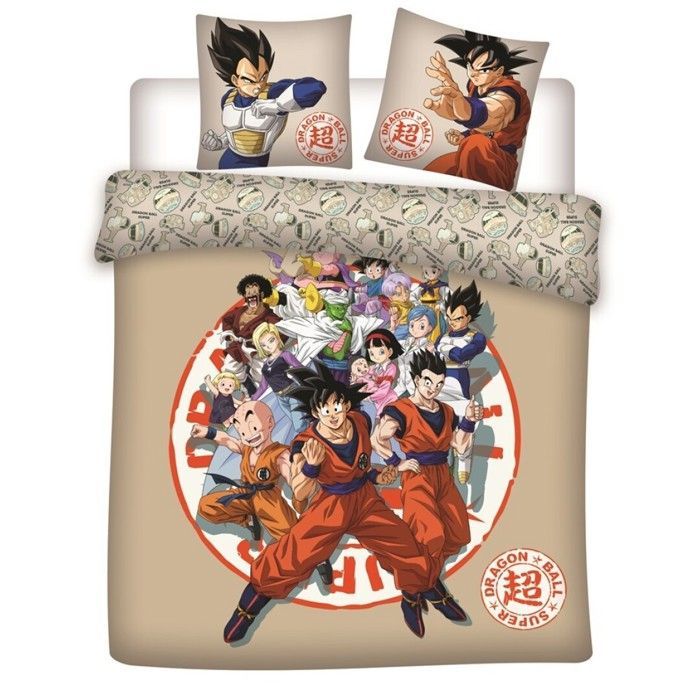Set di biancheria da letto - DRAGON BALL - Reversibile - 240x220 cm - 2 federe 65x65 cm - Ipoallergenico
