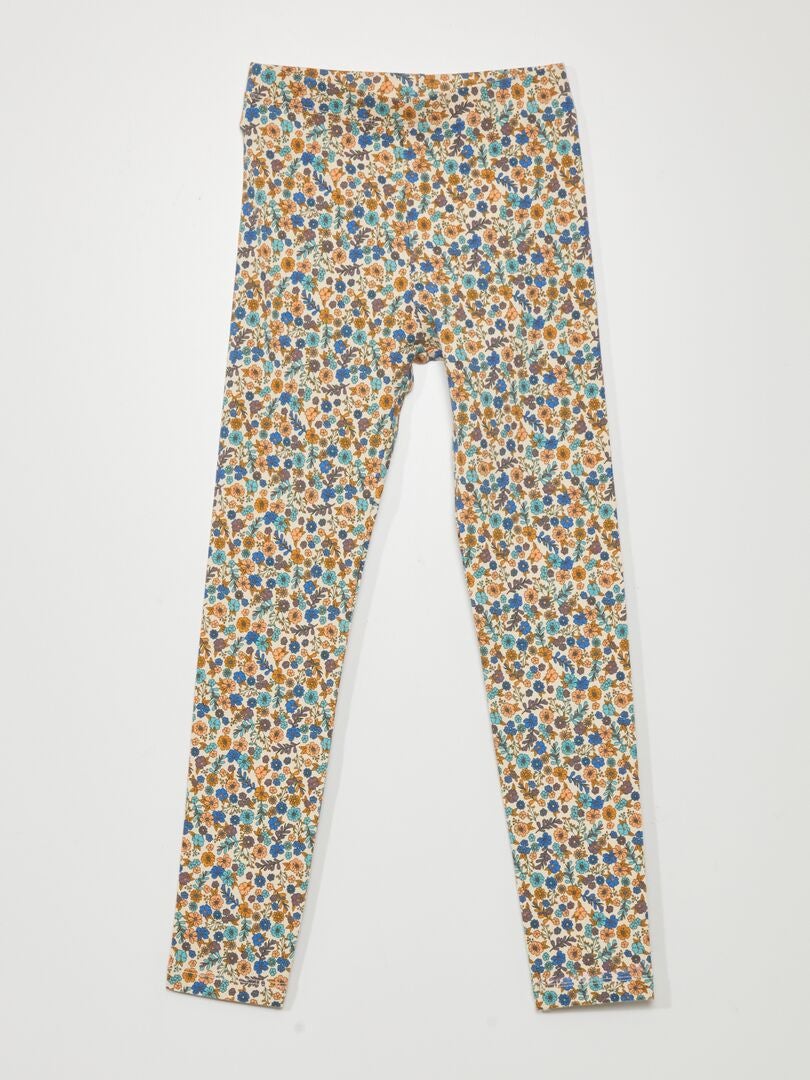 Set van 2 tweedelige jersey leggings - WIT