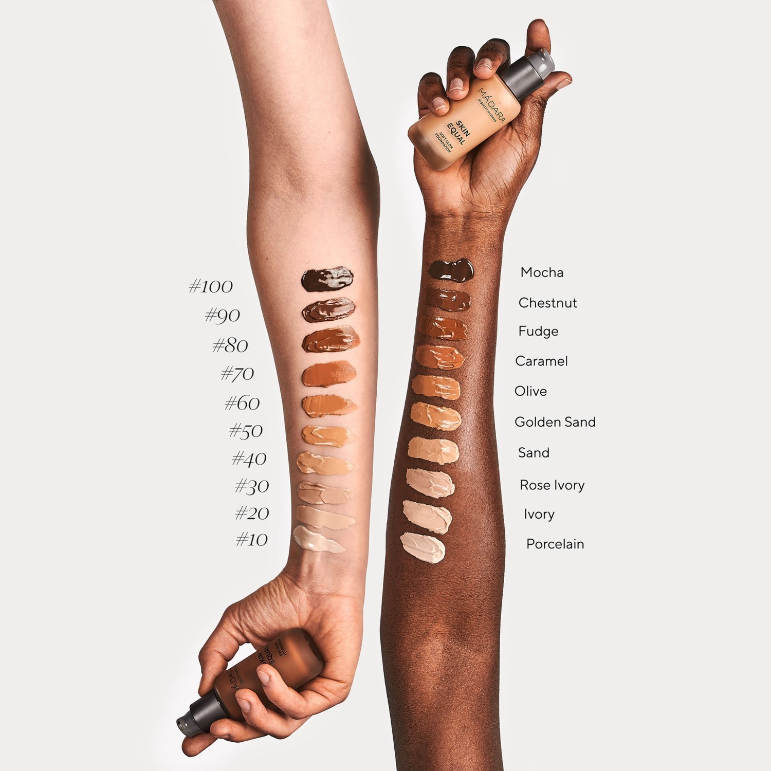 MÁDARA makiažo pagrindas „SKIN EQUAL“ makiažo pagrindas, Nr. 60 alyvuogių – 30 ml