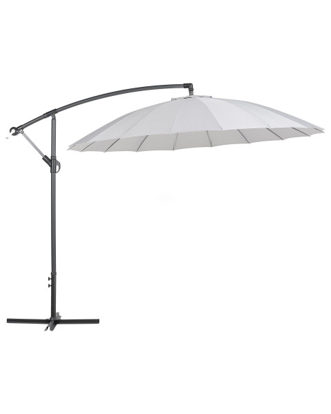 Parasol ogrodowy na wysięgniku jasnoszary