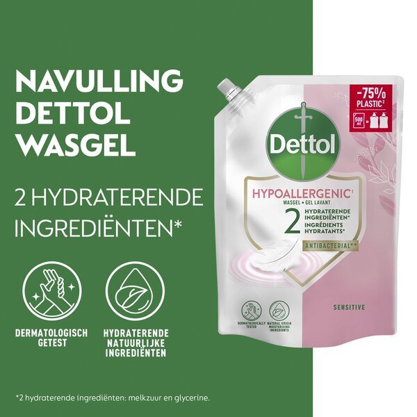 Dettol Sensitive антибактеријски гел за прање, допуна <500ml