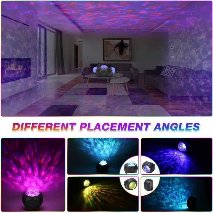 VeilleuseProjecteur d'étoile,Lampe Projecteur LED Étoile avec 21Mode Télécommand Timer Bluetooth Cadeau pour enfant// adulte
