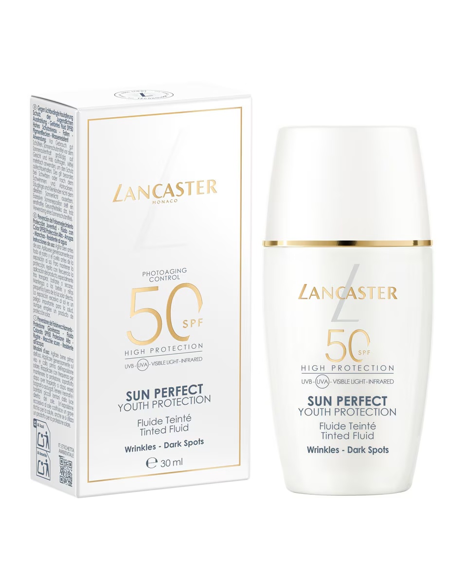 LANCASTER Sun Perfect obarvan fluid za sončenje ZF 50