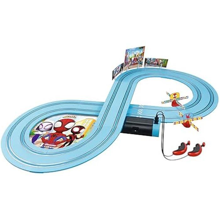Pista de Corrida do Homem-Aranha - É Hora do Homem-Aranha!, 2,4 m de comprimento, carros em escala 1/50, Carrera First, para crianças a partir de 3 anos.
