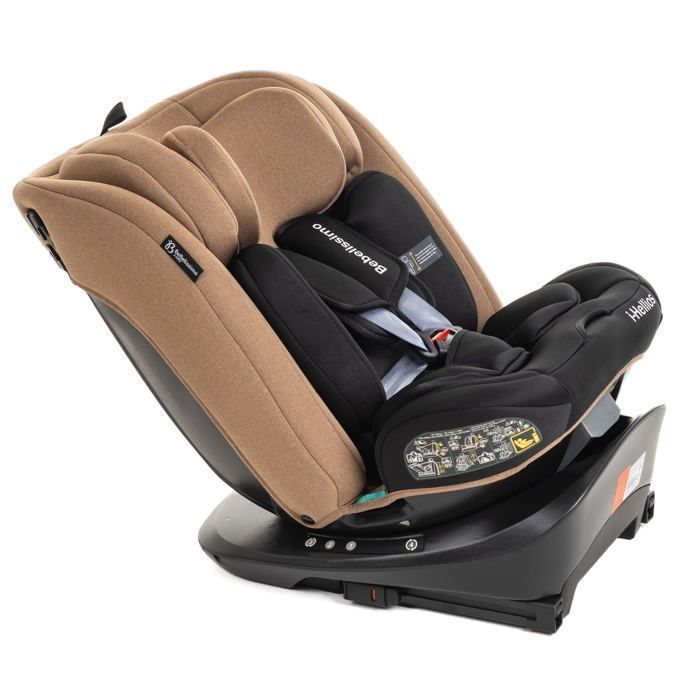 BEBELISSIMO - Siège auto Isofix - pivotant 360 ° -  40-150cm - (0-36kg) - Hellios  - beige/noir- R129 i-size