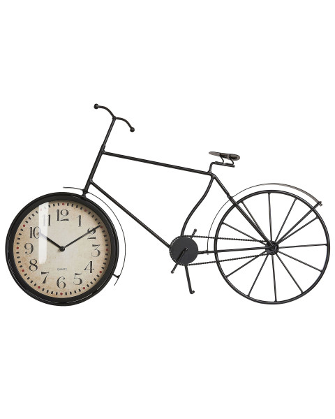 Zegar stołowy dekoracja 37 cm metalowy czarny