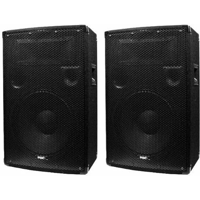 Coppia di altoparlanti IBIZA SOUND DISCO-12 - 2 x 600 W - Forma trapezoidale - Bassi potenti