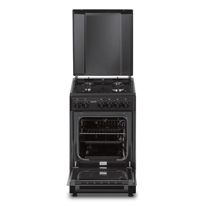 Cocina de gas OCEANIC OCEACG50GB - 4 quemadores - 49,8 x 61 x 86 cm - Negra
