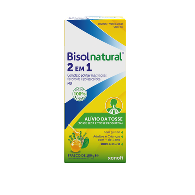 Bisolnatural 2-i-1 hostesirup 180 g