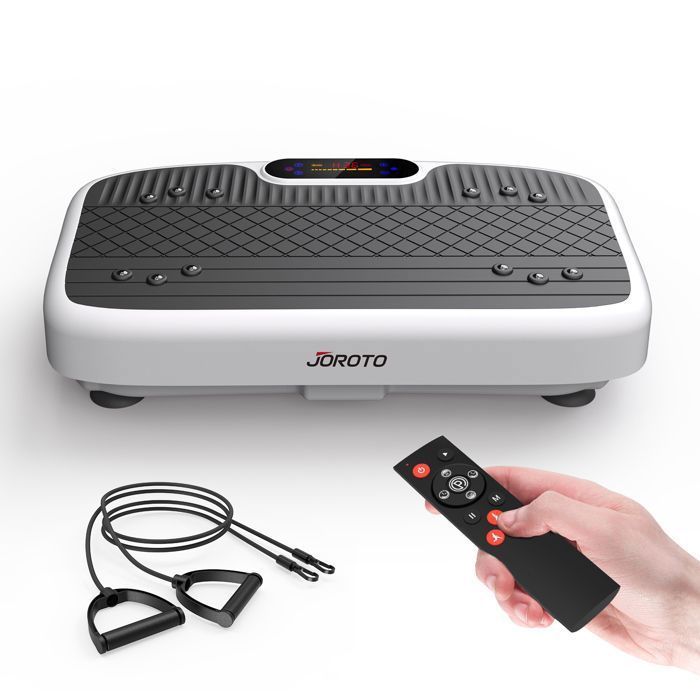 Plateforme vibrante - JOROTO - JV35B - 5 programmes - 99 niveaux d'intensité - Télécommande et bandes de résistance