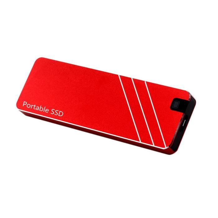 4TB Portable SSD External Hard Drive - Type-C3.1 Interface, Ultra-Thin Metal, Multi-System, Plug & Play - Red