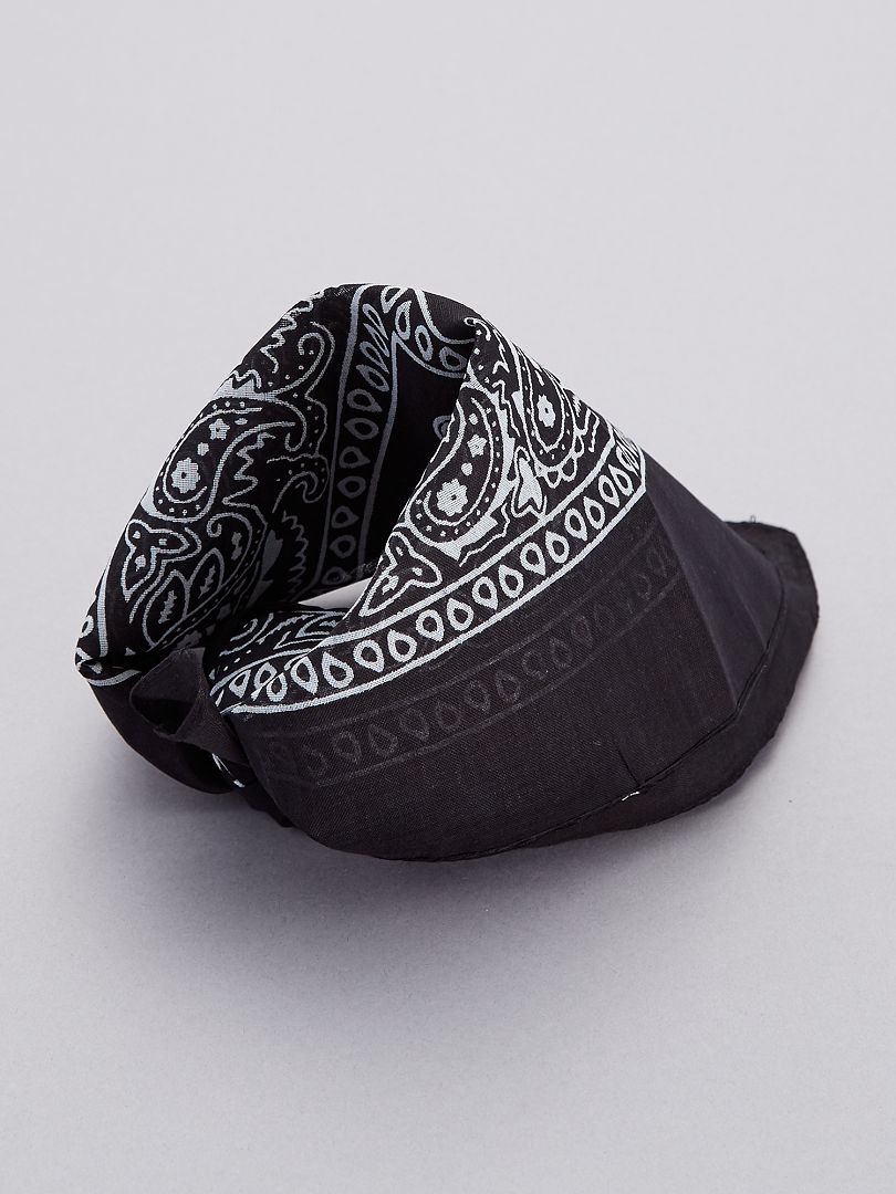 Bandana bawełniana z nadrukiem - czarna