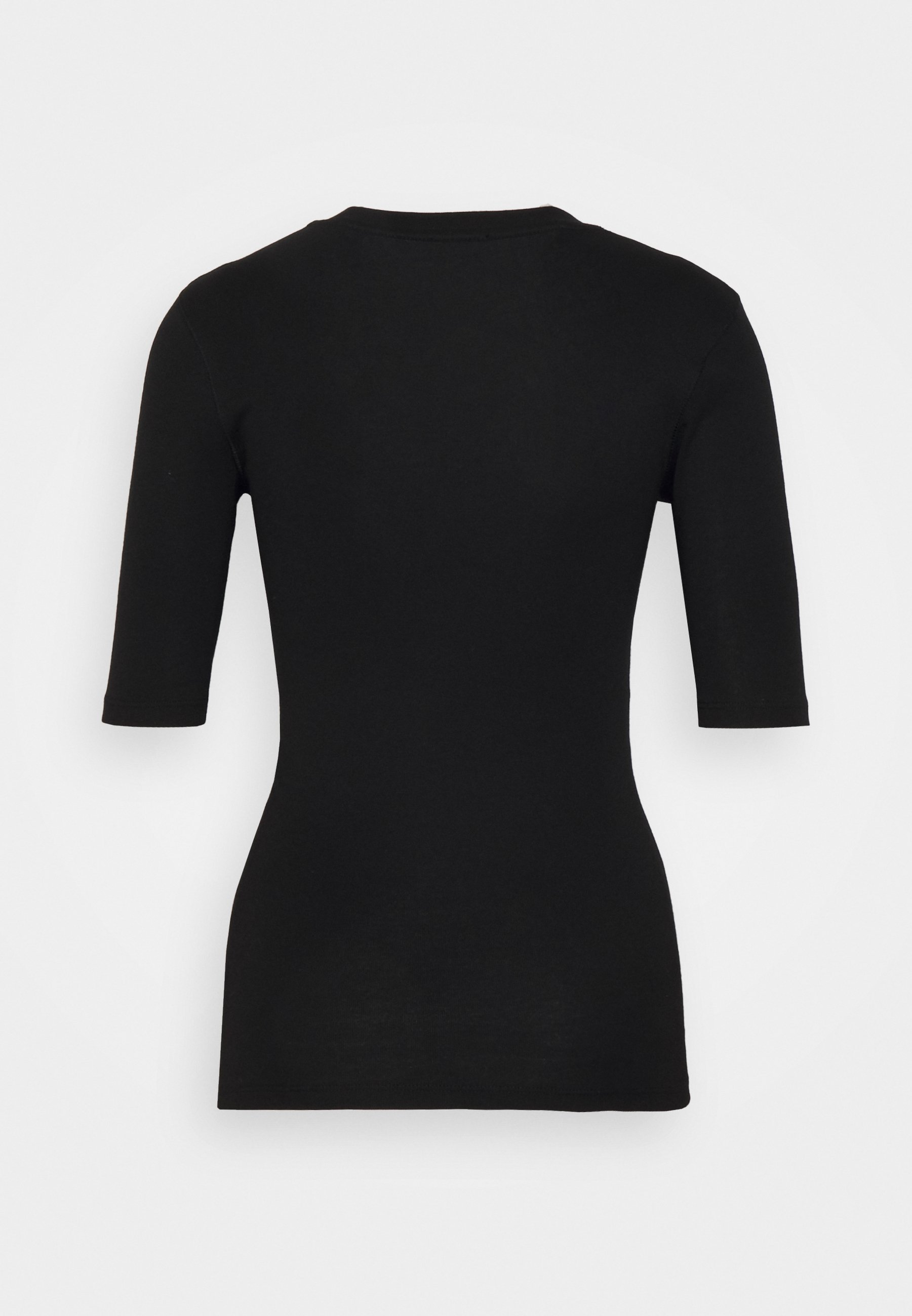 T-shirt basic a girocollo a maniche corte - nera