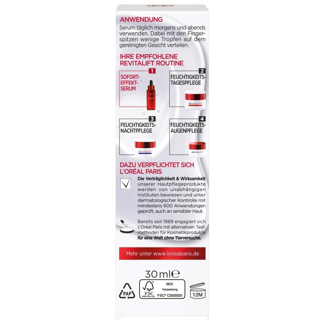 L'Oréal Paris Anti-Aging Serum Revitalift Feuchtigkeitsserum - 30 ml