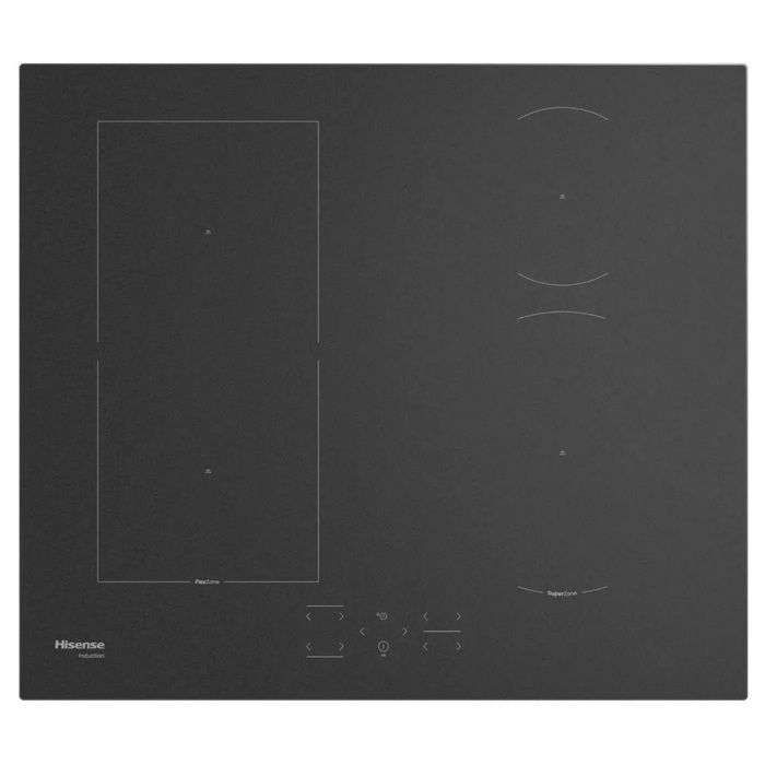 Placa de inducción Hisense de 60 cm con 4 quemadores, 7200 W, negra - HI6431SRFZ