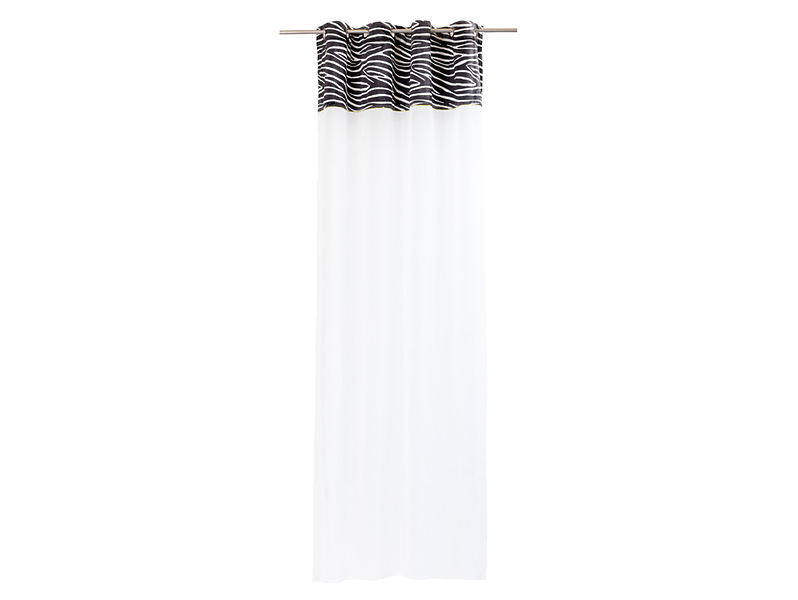 Firana Perfect Chic Light przelotki 140x270 cm biało-czarna