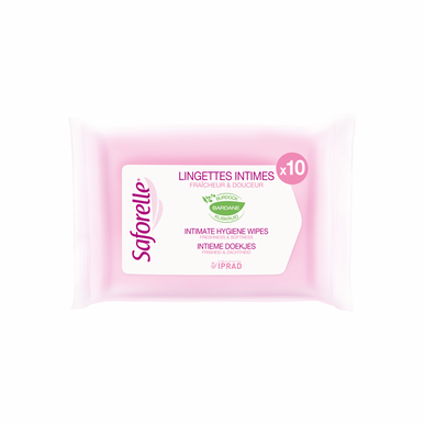 Saforelle-intiimipyyhkeet, pehmeyttä ja raikkautta, 10 kpl.
