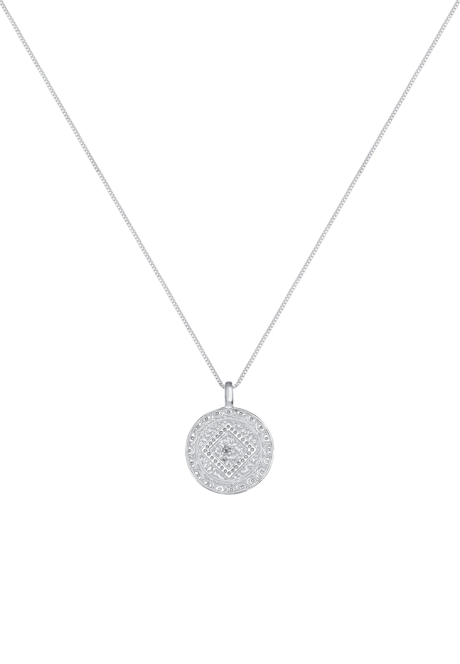 Elli Femme Pendentif Plaque de Monnaie en Argent Sterling 925