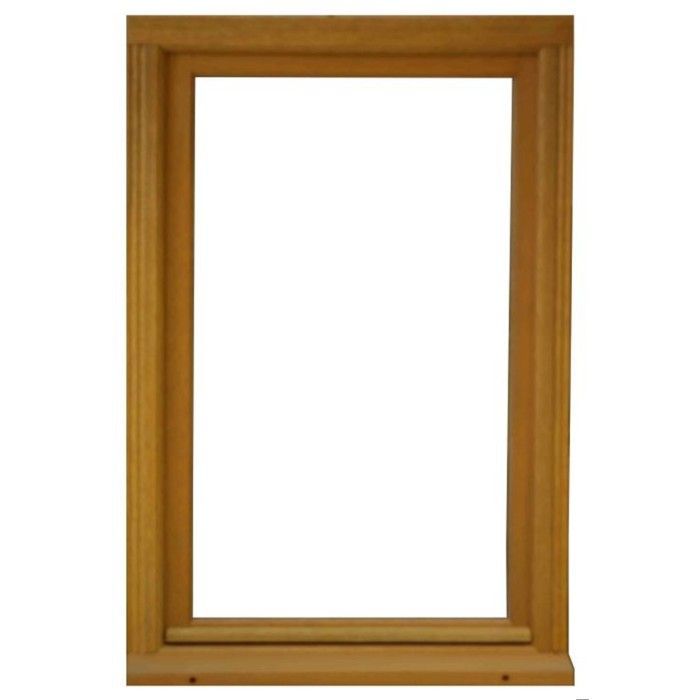 Ventana de madera, 1 hoja, 60 cm de alto x 60 cm de ancho, apertura a la derecha.