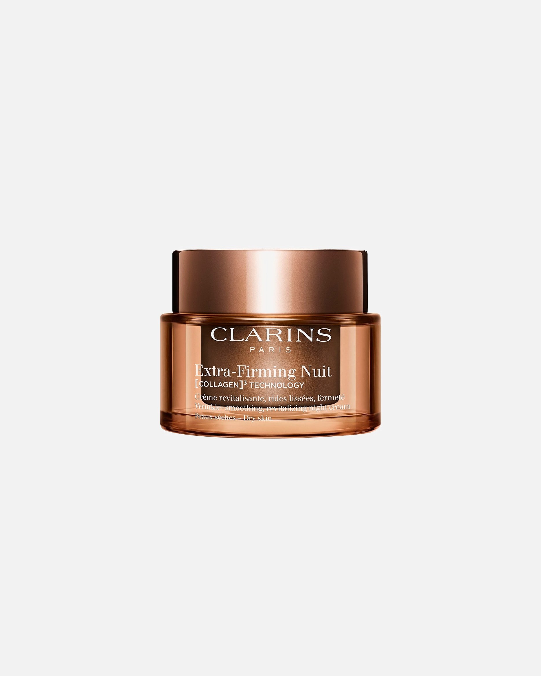 „Clarins“ naktinis kremas „Extra-Firming 40+ Night“ [KOLAGENO]³ TECHNOLOGIJA sausai odai – 50 ml – papildymas
