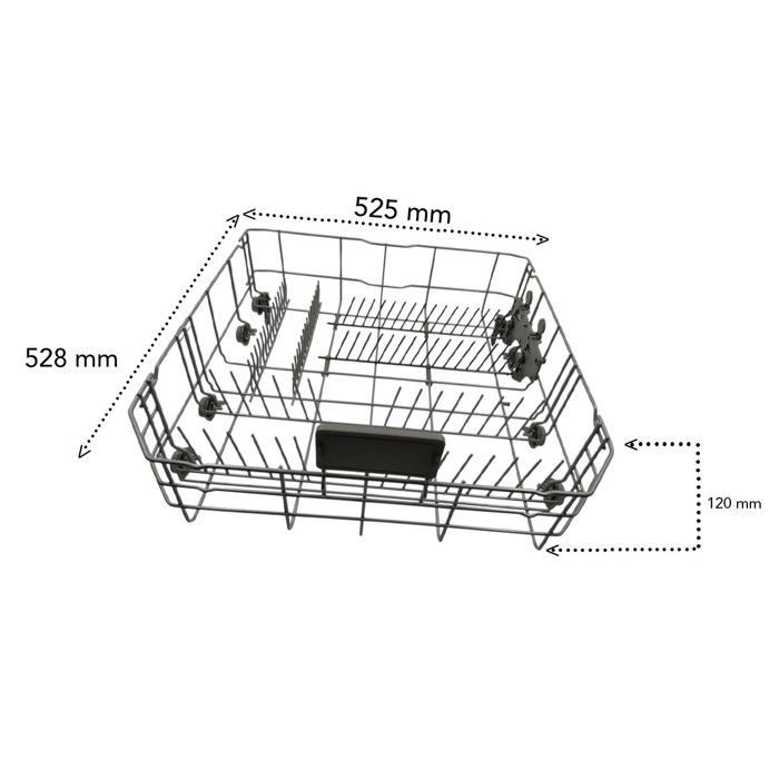 Panier inferieur  1766810083 pour Lave vaisselle , LV 60CM ESSENTIELB ELV-442B, LV 60CM LISTO LV48 L2B ALTUS, ARDEM, AYA, BE [...]