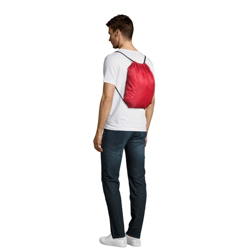 Mochila impermeável/resistente à água com cordão para esportes/academia