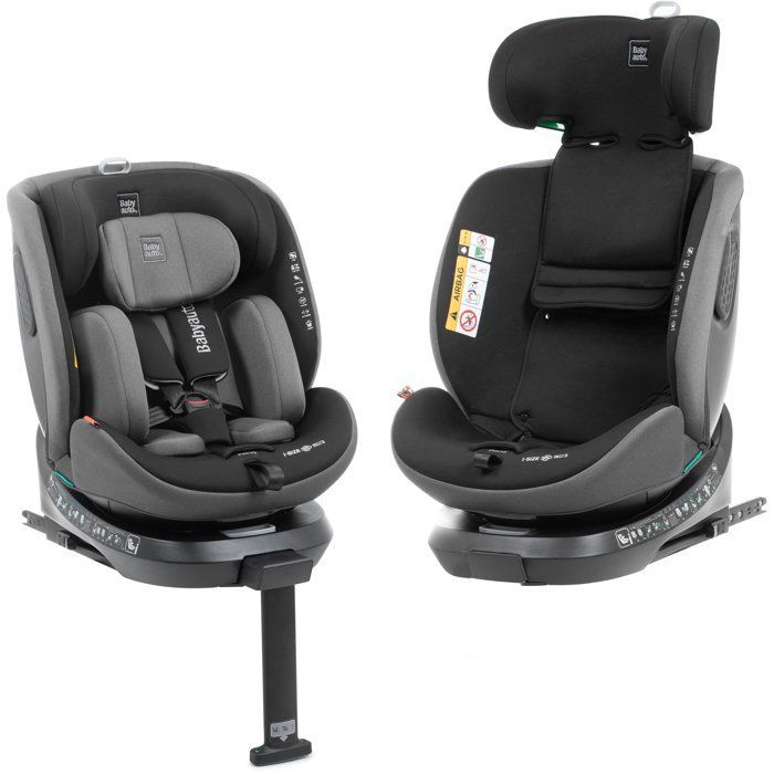Bilbarnstol - BABYAUTO - CORE - Grupp 0/1/2/3 - 40/150 cm - I-Size - Isofix - Vridbar - Liggande - Förminskning - Antracit