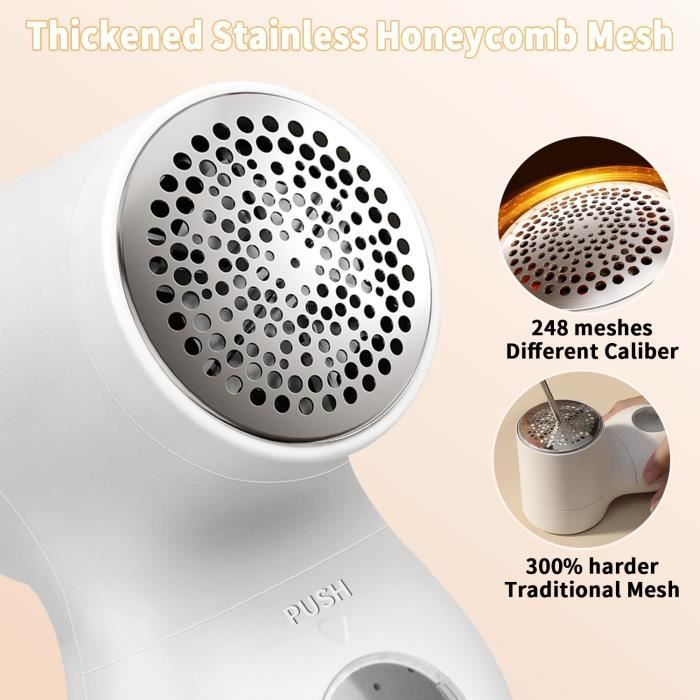 Mini Rasoir Anti bouloche, Rechargeable bouloche Appareil avec 3 Vitesses, Affichage numérique LED Anti bouloche Vetement