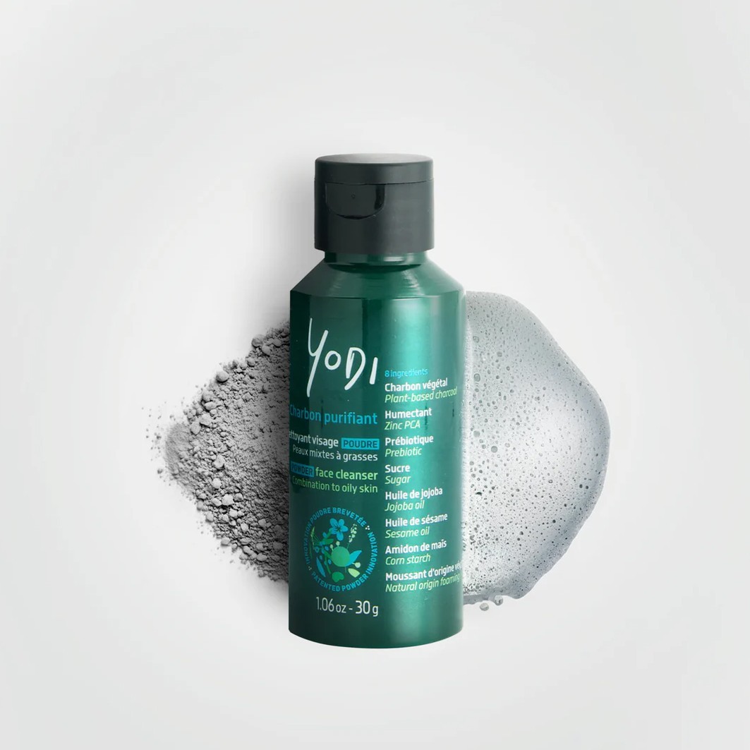 Yodi Charbon Purifiant Nettoyant visage en Poudre au Prébiotique