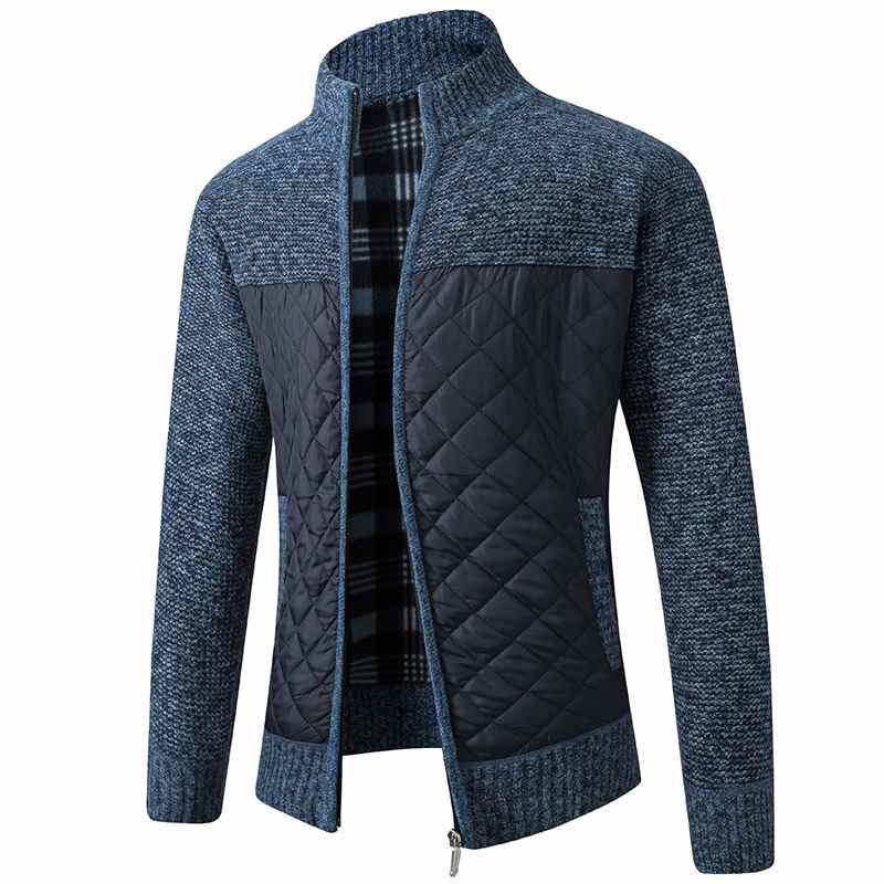 KB 2021 Autunno/Inverno: Nuova Giacca Uomo Slim Fit con Collo Alto e Cerniera, in Cotone Spesso e Caldo