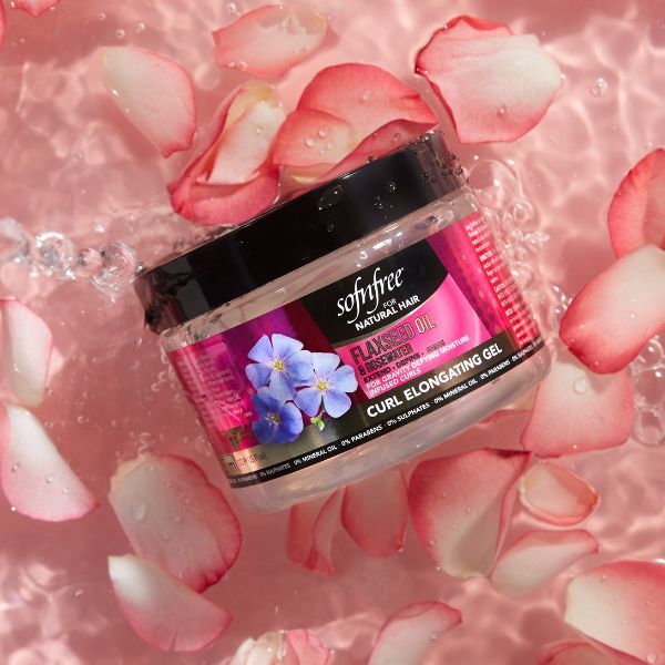 SNF Naturals gel na prodloužení kudrlin s lněným olejem a růžovou vodou