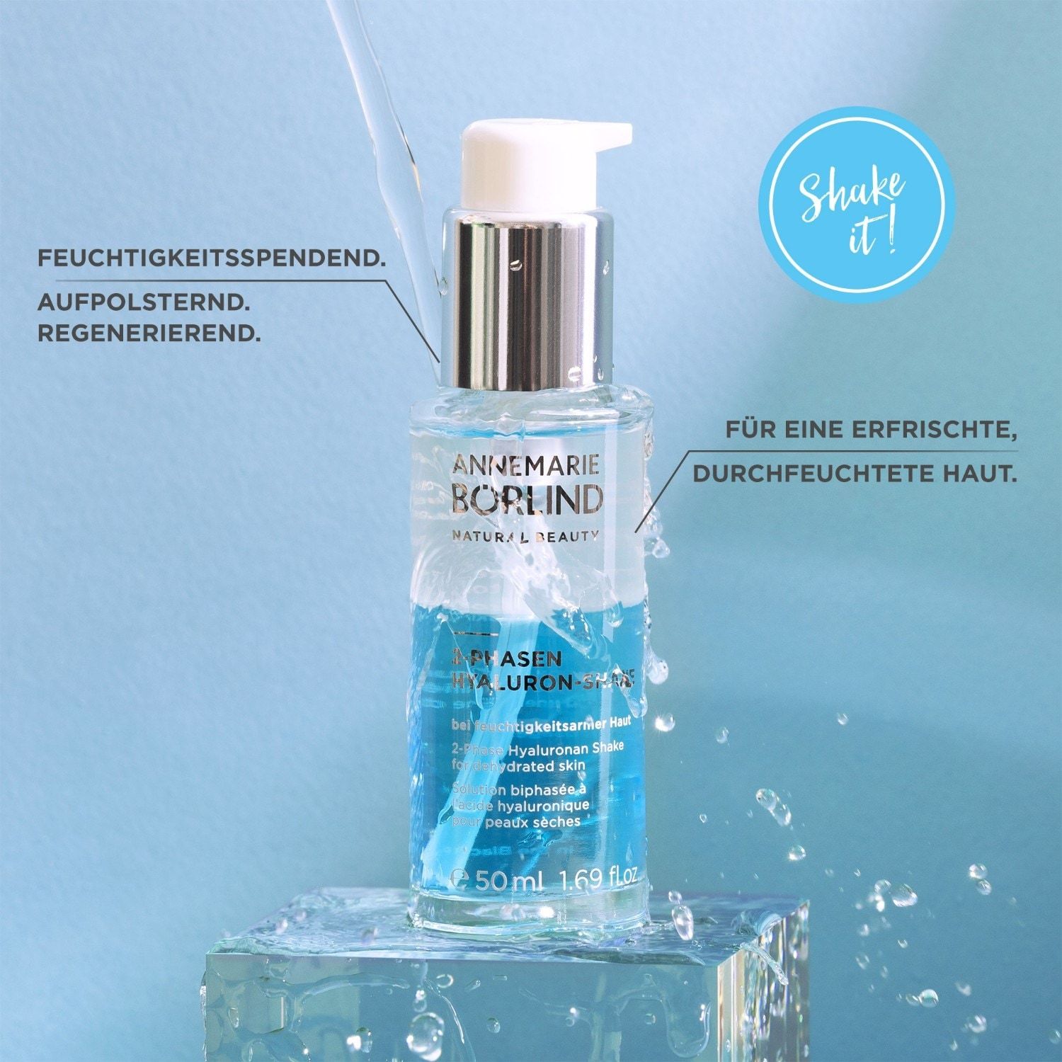 ANNEMARIE BÖRLIND Hidratantni serum 2-fazni shake s hijaluronskom kiselinom - 50 ml