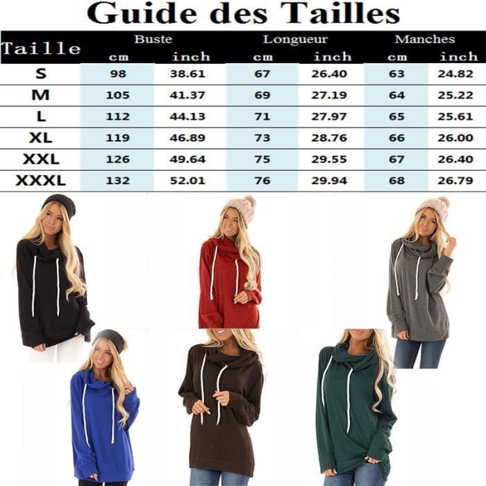 Sudadera de mujer - LEOCLOTHO - Estilo casual - Negra - Cuello con capucha - Tallas grandes
