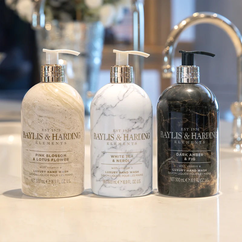 Tekuté mydlo na ruky Baylis & Harding Elements Ružový kvet a lotosový kvet