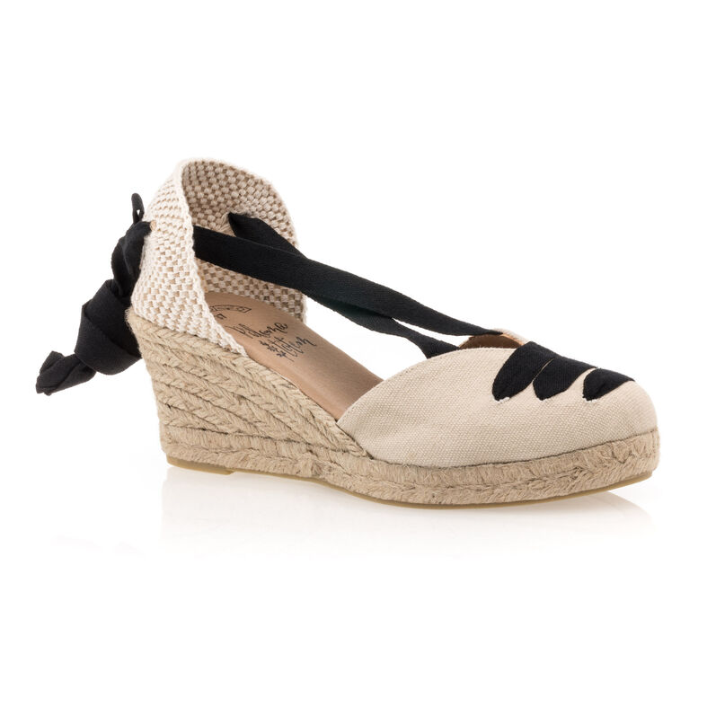 Beige espadrilles voor dames met touwzolen
