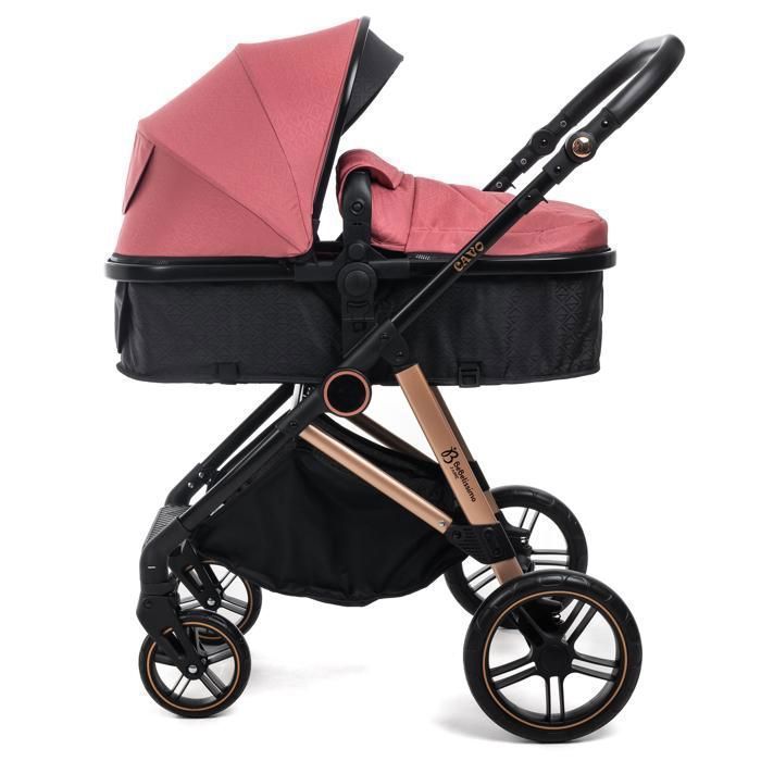 BEBELISSIMO – 3-in-1-Reisesystem – CAVO 0+ Autositz – Babywanne – ab Geburt – bis 22 kg – bordeauxrot