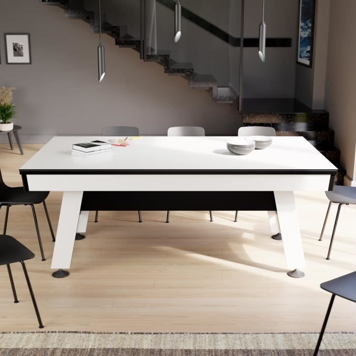 Table multi-jeux 3 en 1 - SOKKER - Samurai - Air Hockey, Ping-Pong et convertible Table dînatoire