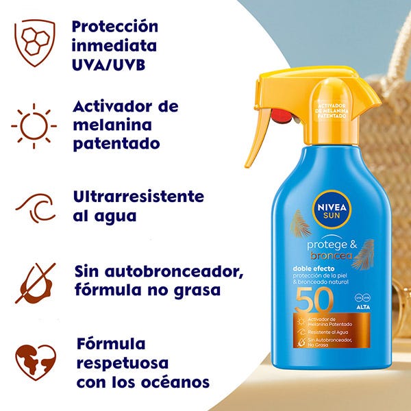 Aktivátor opálení Protect & Tan SPF 50 | 270 ml