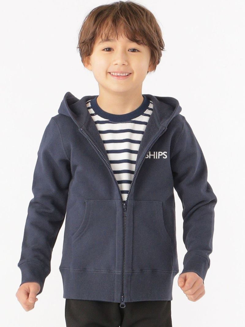 SHIPS KIDS : Sweat à capuche zippé avec logo (100-130 cm)