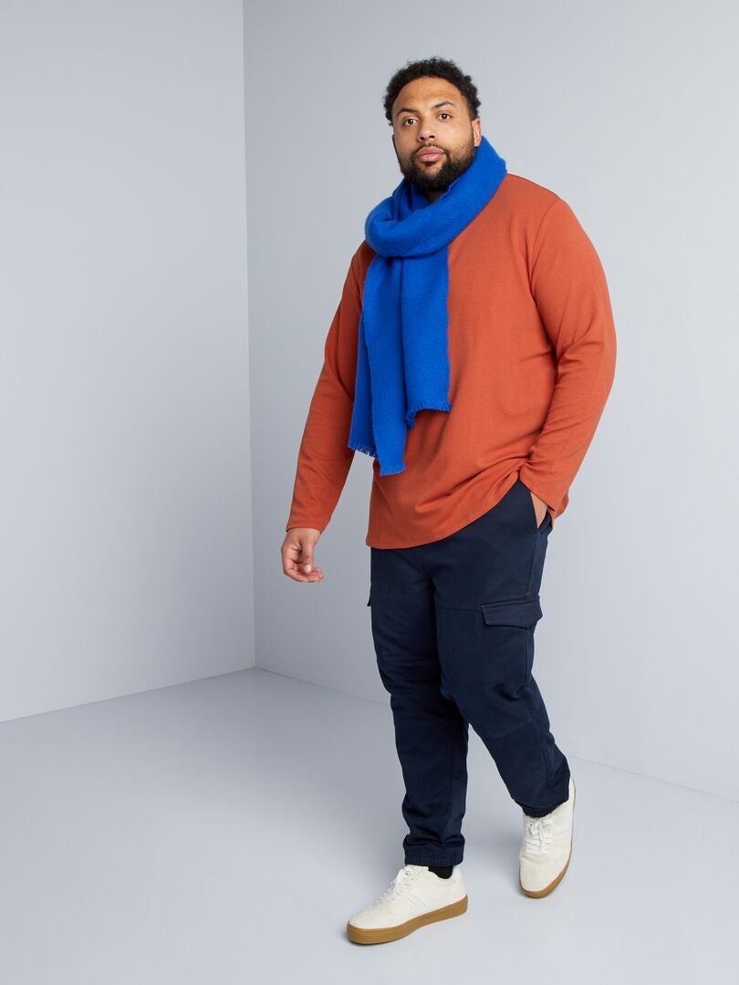 Calça chino com bolsos laterais - AZUL