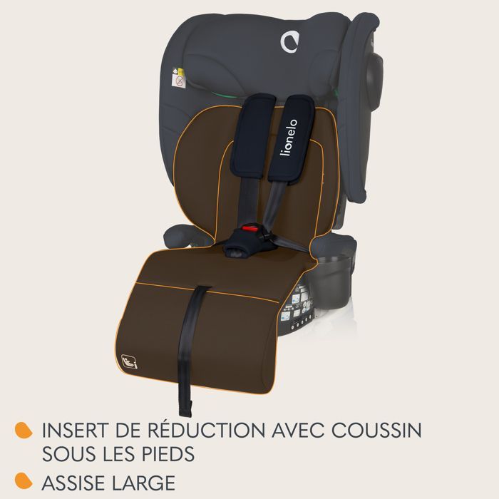 Seggiolino auto LIONELO Nelly i-Size 76-150 cm - ISOFIX - Pieghevole - Portabicchieri - Gruppo 1/2/3 - Blu