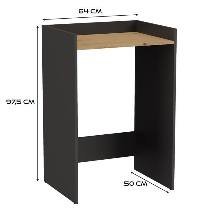 COMO - Armario para lavadora - Armario de baño - 64x50x97,5 cm - Lavadero