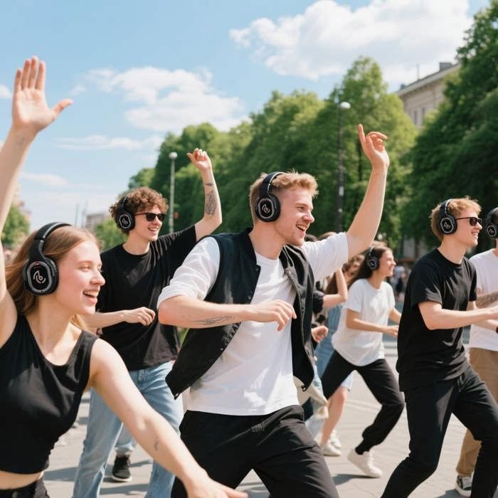 Retekess TA004 Wireless TV Headphones, Silent Disco Starter Kit, 200m Range, 3 Earbuds, Party Headphone Set